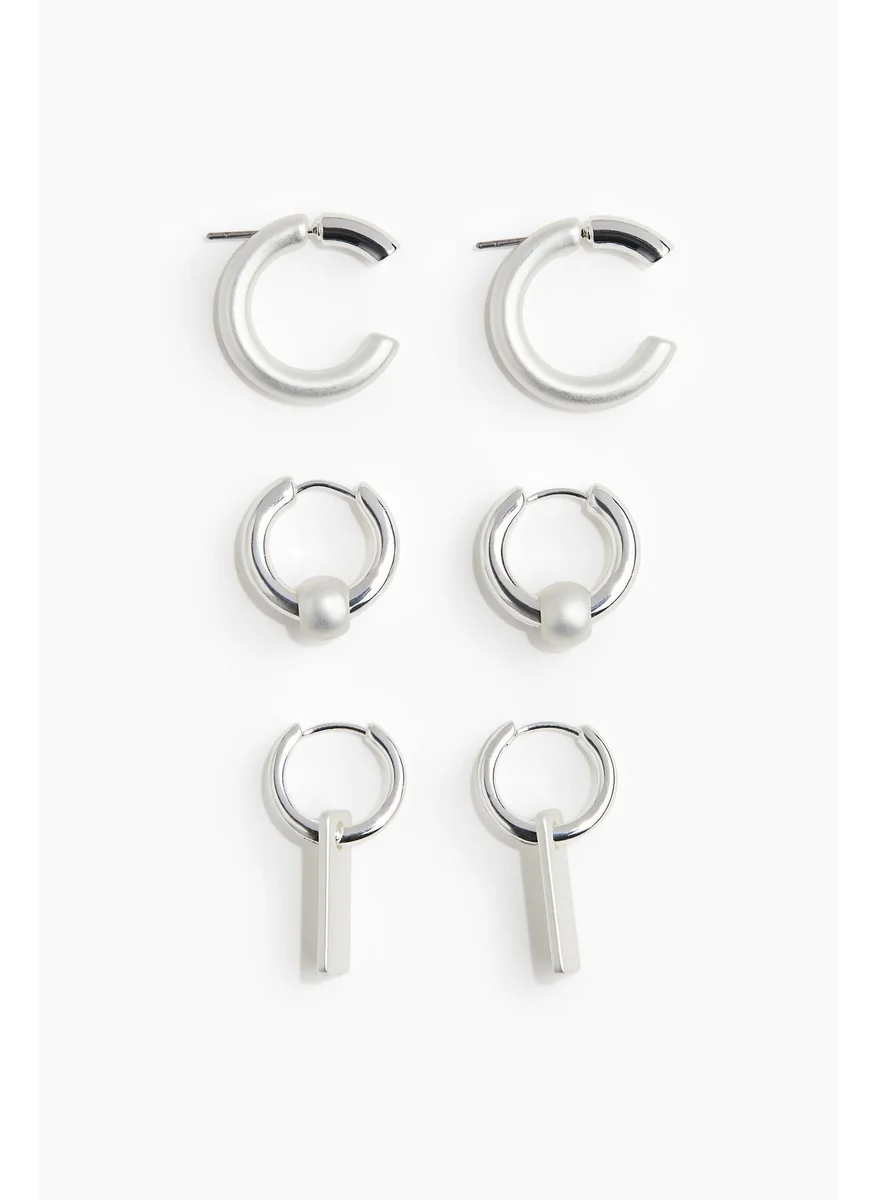 H&M 3 Pairs Hoop Earrings