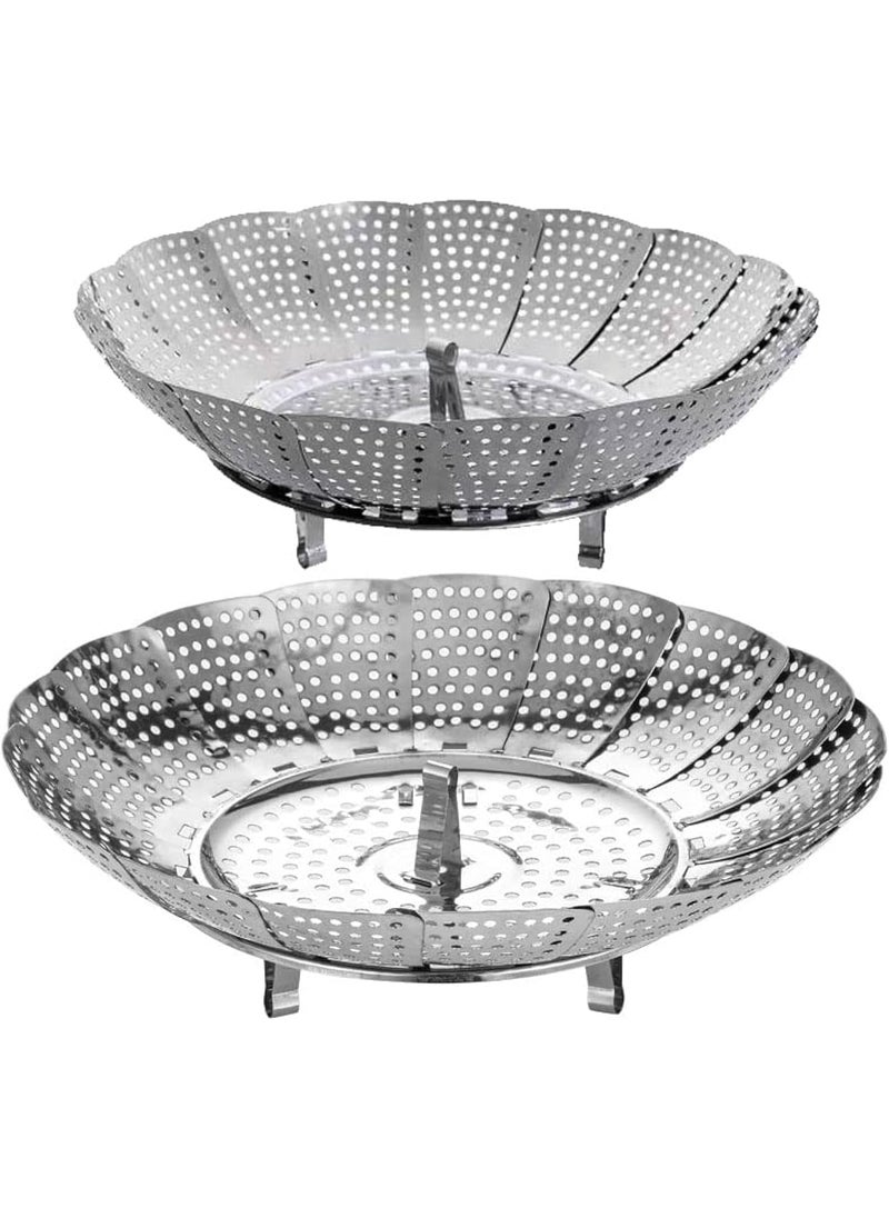 Lazybeee Lazybeee Premium Stainless Steel Vegetable Steamer Basket Folding Expandable Steamer for Various Pot Sizes 6 to 105 Healthy Cooking Easy to Clean and MultiPurpose  - Image 1