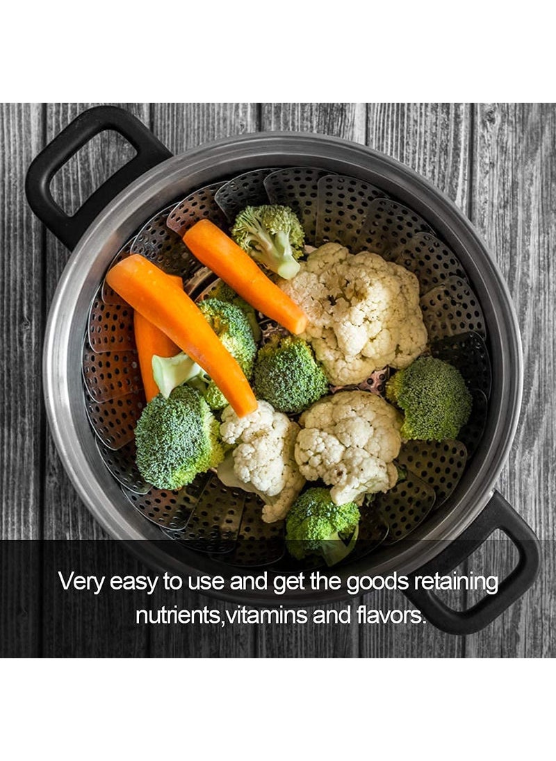 Lazybeee Lazybeee Premium Stainless Steel Vegetable Steamer Basket Folding Expandable Steamer for Various Pot Sizes 6 to 105 Healthy Cooking Easy to Clean and MultiPurpose  - Image 4