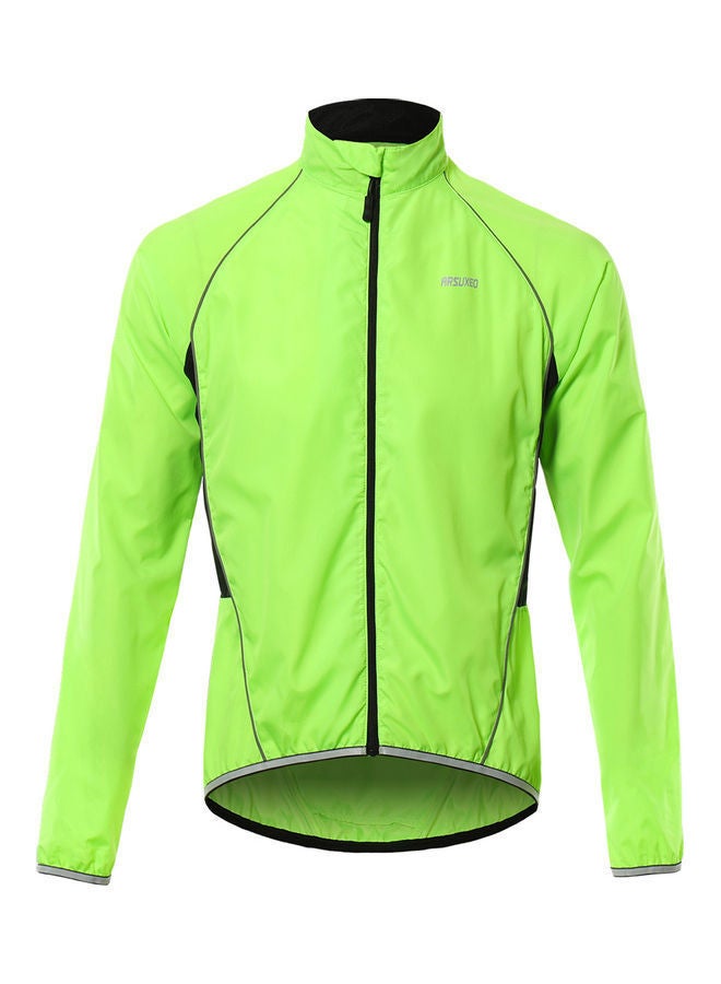 NIBEMINENT Front and Rear Reflective Windbreaker Fluorescent Cycling Jacket  - Image 1