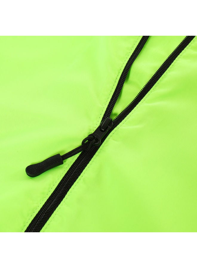 NIBEMINENT Front and Rear Reflective Windbreaker Fluorescent Cycling Jacket  - Image 2