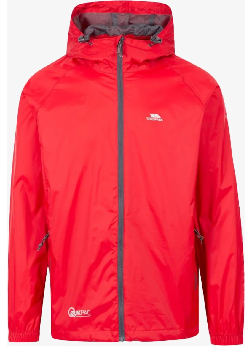 Trespass Qikpac Jacket Red Raincoat UAJKRAI10001-RED