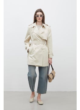 Manuka Chelsea Double Breasted Trench Coat Beige  - Image 2