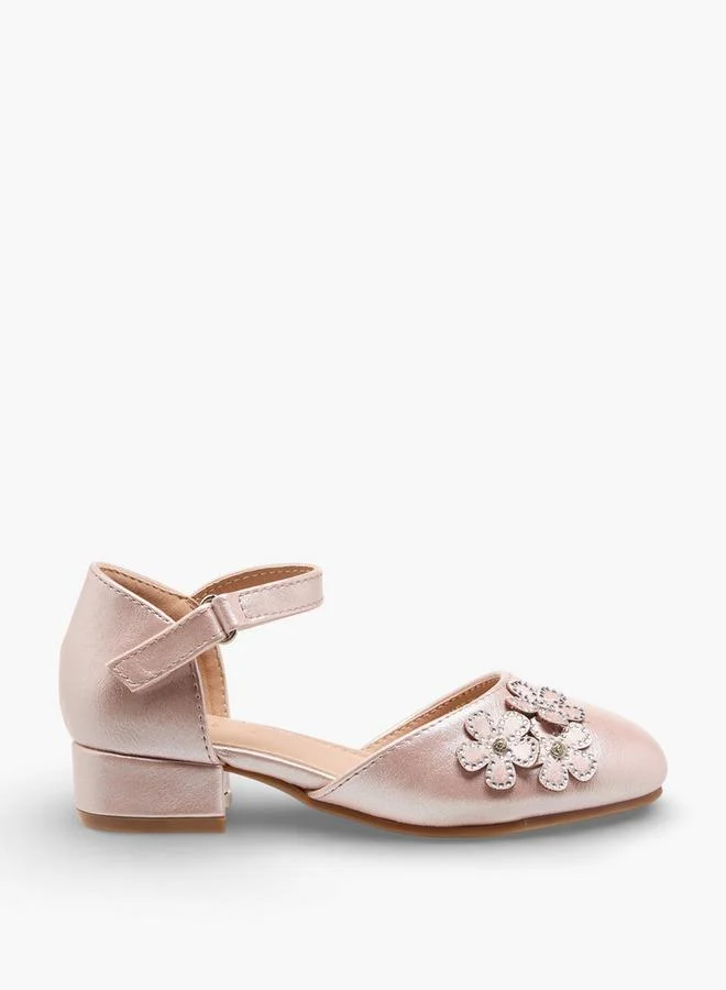 Flora Bella By Shoexpress PINK Flora Bella Girls Embellished Ballerina With Block Heel for Women | Best Price UAE