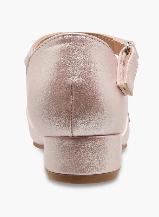 Flora Bella By Shoexpress PINK Flora Bella Girls Embellished Ballerina With Block Heel for Women | Best Price UAE
