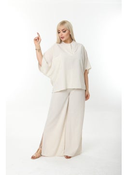 Escbutik Large Size Side Slit Comfortable Two-piece Suit with Trousers Stylish Bottom-Top Suit  - Image 5