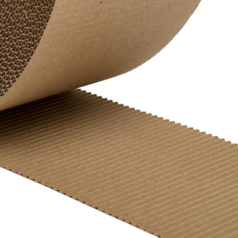 Paper Mart Corrugated Cardboard Roll, 6 Inches x 250 Linear Feet Roll, Regular “B” Flute ⅛ Inch Thick and 50/50 Basis Packing Paper Roll - Image 1