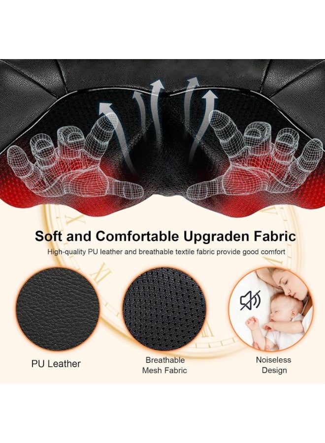 BlueFire 2025 Upgrade 6D Electric Shiatsu Neck & Shoulder Massager with Soothing Infrared Heat - Deep Tissue Kneading Massage Pillow for Back, Shoulder, Leg & Muscle Pain Relief - Includes Home & Car Adapter - Image 5