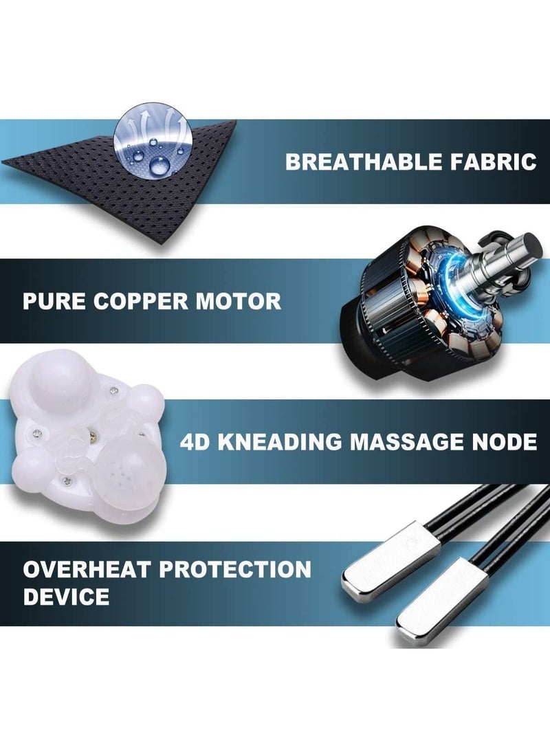 BlueFire 2025 Upgrade 6D Electric Shiatsu Neck & Shoulder Massager with Soothing Infrared Heat - Deep Tissue Kneading Massage Pillow for Back, Shoulder, Leg & Muscle Pain Relief - Includes Home & Car Adapter - Image 3