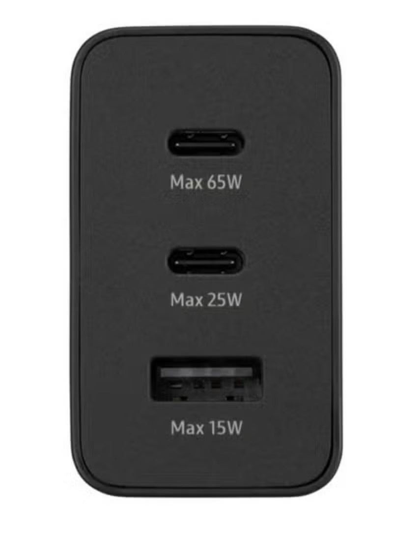 مجموعة شاحن وكابل فائق السرعة PD 65 وات قابس GaN Type-C ثلاثي المنافذ QC 3.0 USB-C متوافق مع جميع - Image 4