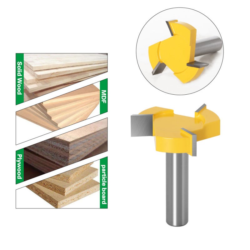 Slab Flattening Router Bit 12.7mm Durable Steel Construction - Precise Smooth Burr-Free Cuts 3-Wing Spoilboard Surfacing Router Bit for Woodworking Projects Of All Complexity Levels - Image 4