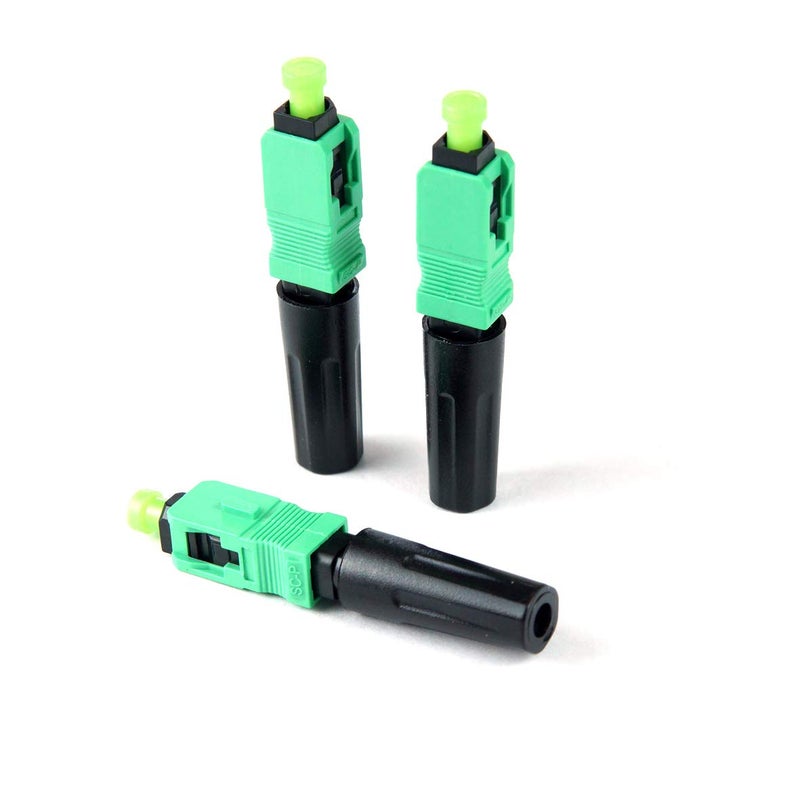 LEITE 100pcs SC APC Fiber Optic Quick Connector with Matched Tools Fiber Reusable Connectors Single Mode SM 9/125 Mechanical Fast Connectors Adapter for FTTH CATV Network Instrument - Image 2