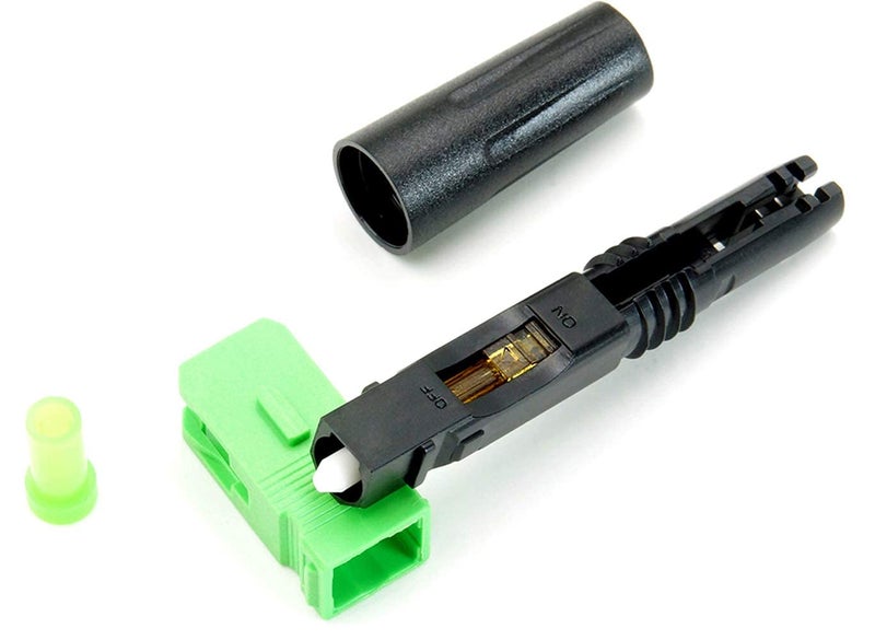 LEITE 100pcs SC APC Fiber Optic Quick Connector with Matched Tools Fiber Reusable Connectors Single Mode SM 9/125 Mechanical Fast Connectors Adapter for FTTH CATV Network Instrument - Image 3