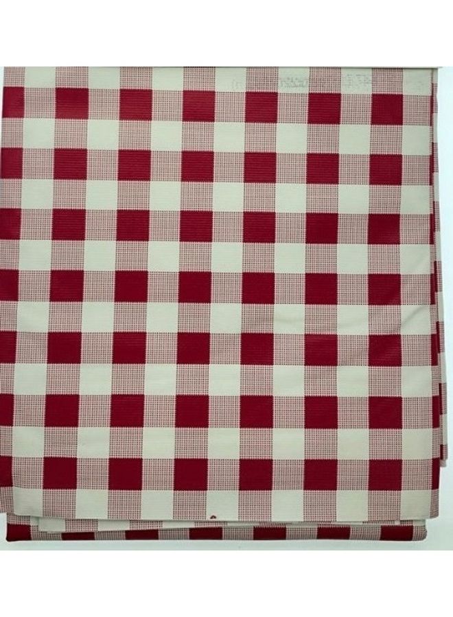 Handsomegift Waterproof PVC Table Cloth Red/White 137x180cm - Image 1