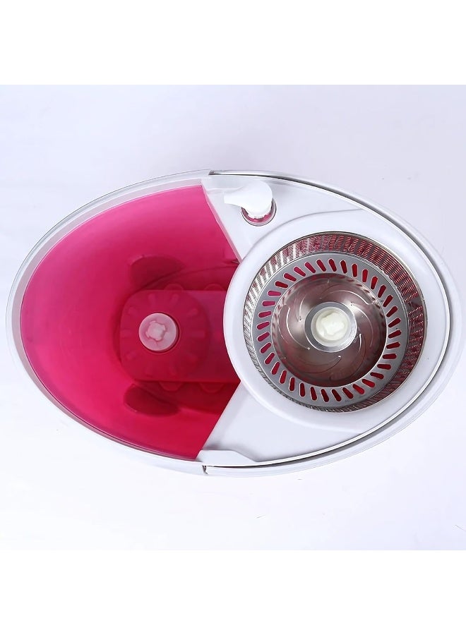 AKC 360° Spin Magic Mop with Stainless Steel Twisted Pole & Detachable Microfiber Mop Head – Easy Spin Floor Cleaner for Hardwood, Tile & Laminate, Includes Mop Bucket & Scrubber - 25 Liters - Image 4