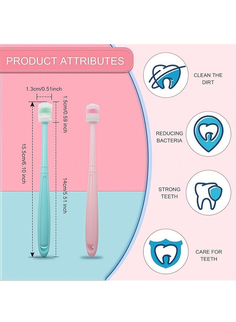 فرشاة أسنان ناعمة من السيليكون للكلاب والقطط الصغيرة، تدور 360 درجة، للعناية بأسنان القطط، حامل فرشاة أسنان، سهلة الاستخدام، عبوة مستقلة، كوب شفط إضافي، أزرق فاتح ووردي فاتح، قطعتان - Image 2