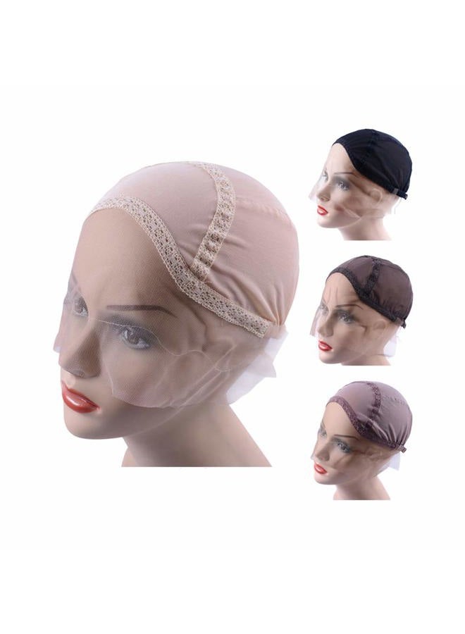 yantaisiyu Lace Front Wig Cap for Making Wigs with Adjustable Strap Glueless Weaving Wig Caps Swiss Lace Hairnet (Blonde M 54 cm) - Image 1