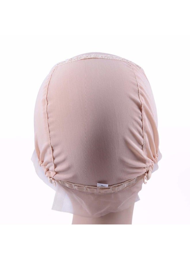 yantaisiyu Lace Front Wig Cap for Making Wigs with Adjustable Strap Glueless Weaving Wig Caps Swiss Lace Hairnet (Blonde M 54 cm) - Image 4
