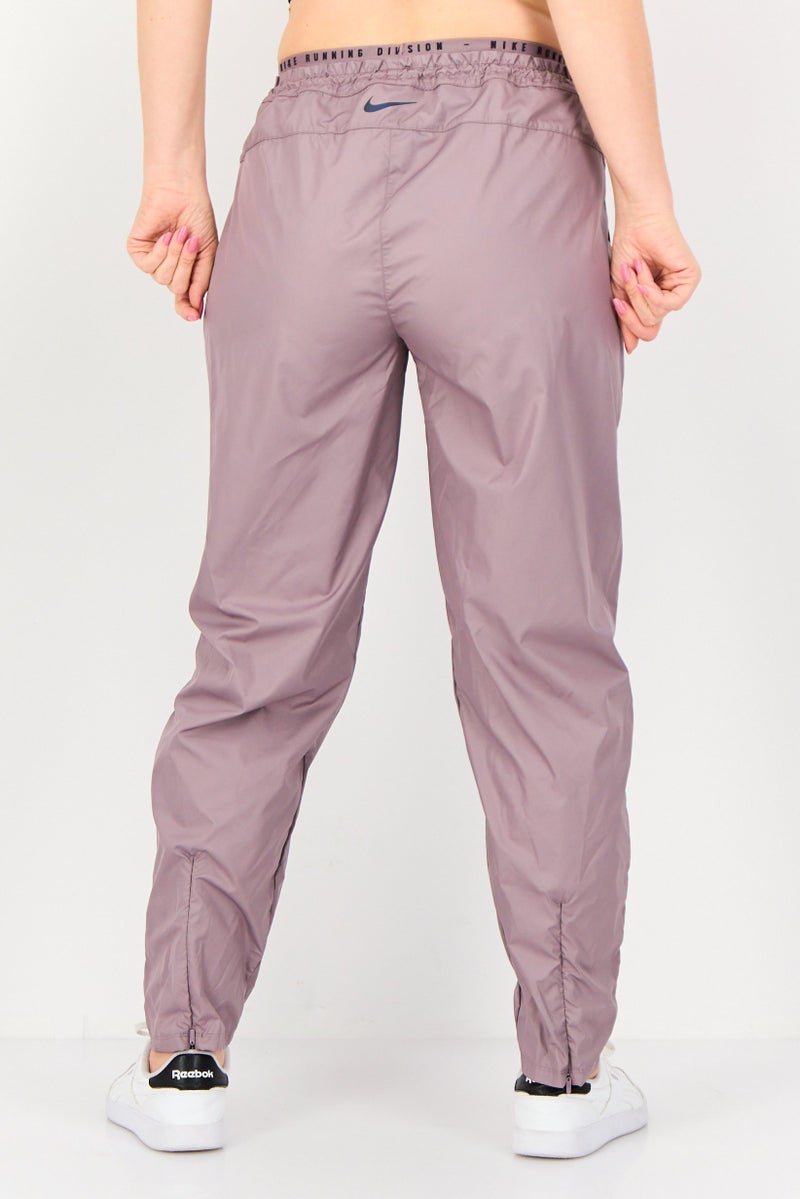 Nike Women Standard Fit Running Track Pants, Mauve - Image 3