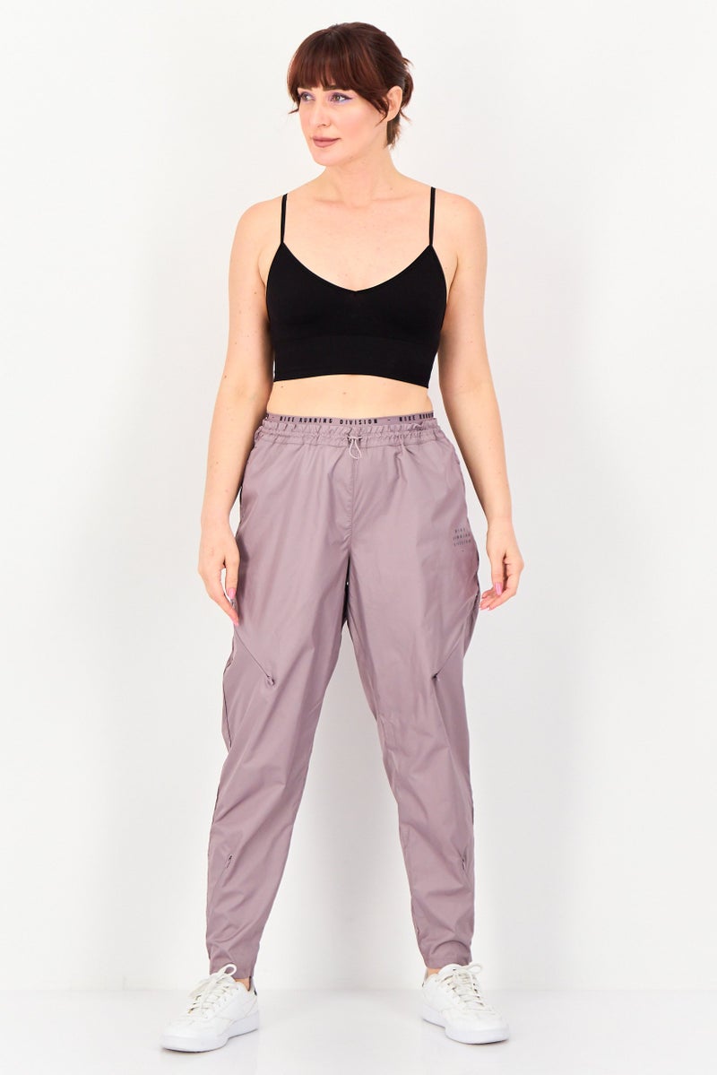 Nike Women Standard Fit Running Track Pants, Mauve - Image 4