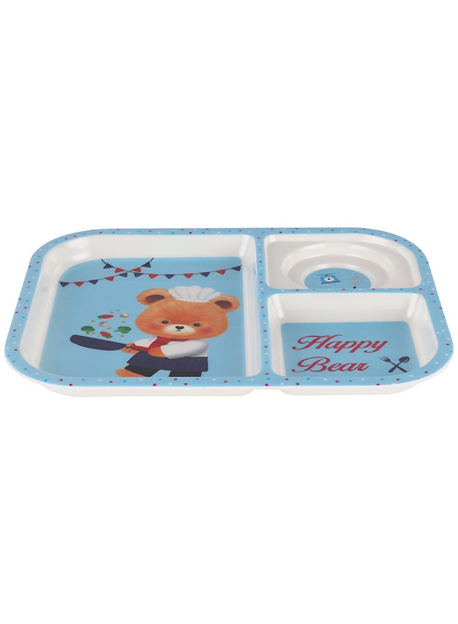 Royalford Baby Plate With 3 Compartments, High-Quality Melamine Plate for Baby and Toddlers 100% Food-Grade, Non-Toxic, Odorless with Durable Light-Weight and Attractive Design Multicolour - Image 2