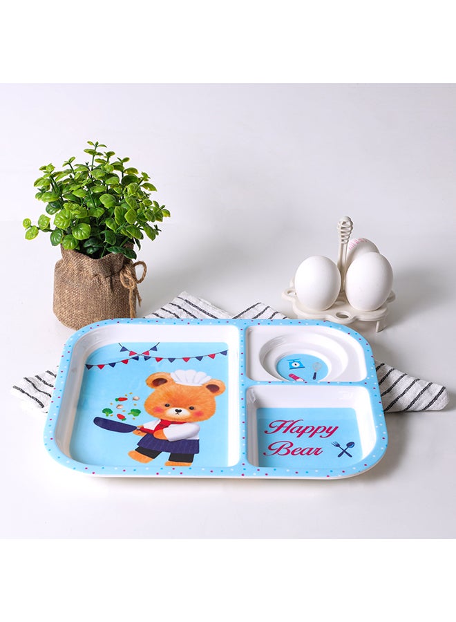 Royalford Baby Plate With 3 Compartments, High-Quality Melamine Plate for Baby and Toddlers 100% Food-Grade, Non-Toxic, Odorless with Durable Light-Weight and Attractive Design Multicolour - Image 3