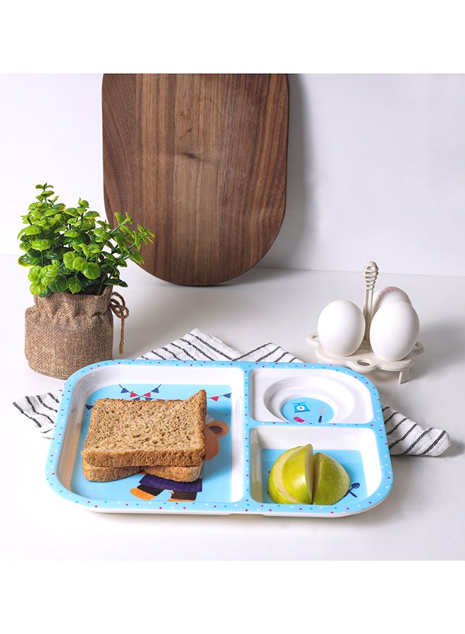 Royalford Baby Plate With 3 Compartments, High-Quality Melamine Plate for Baby and Toddlers 100% Food-Grade, Non-Toxic, Odorless with Durable Light-Weight and Attractive Design Multicolour - Image 5
