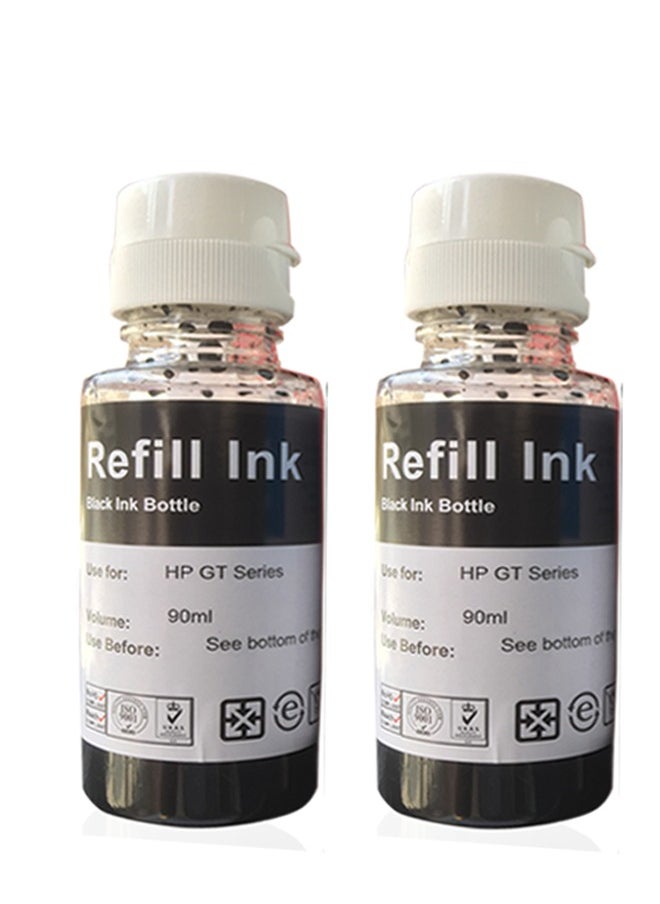 Office Maker Office Maker GT51 Ink (Black 90g) Compatible Refill Ink for HP GT HP 5810, 5811, 5820, 5821, 115, 116, 117, 310, 315, 319, 410, 415, 416, 419, 457 Ink Tank Printer. (2-Black)  - Image 1