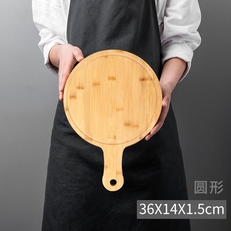 Bamboo Pizza Board Wooden Handle Long Handle Tableware Pizza Plate Steak Plate Fruit Bread Bamboo Plate Multi-Size Spot - Image 4
