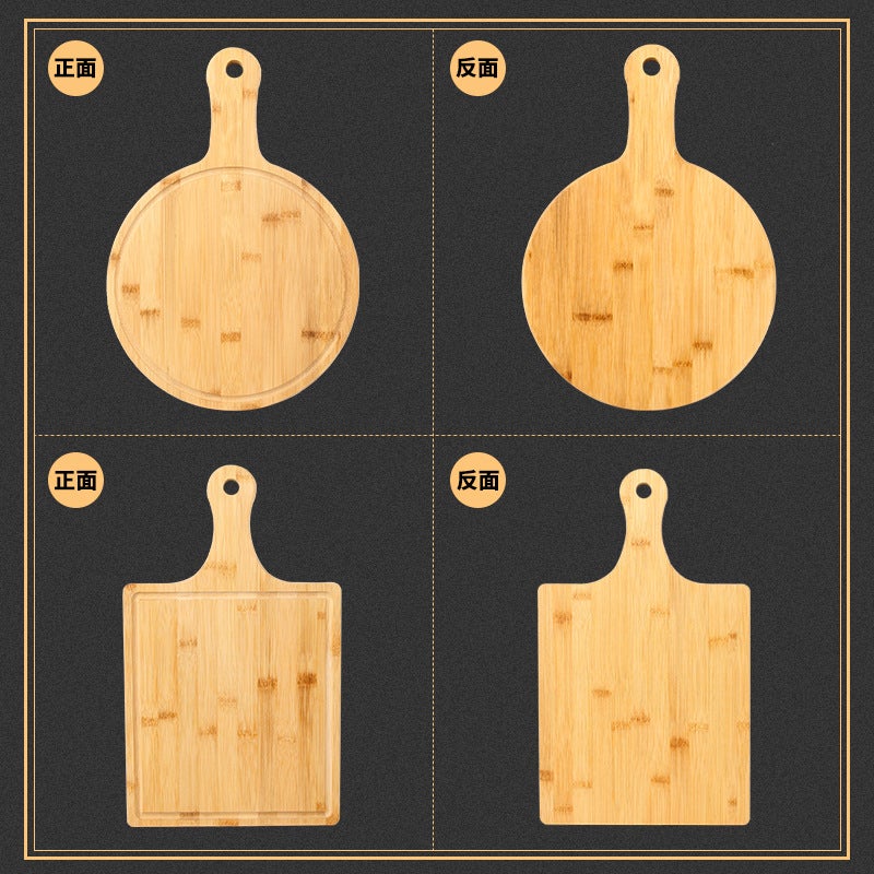 Bamboo Pizza Board Wooden Handle Long Handle Tableware Pizza Plate Steak Plate Fruit Bread Bamboo Plate Multi-Size Spot - Image 3