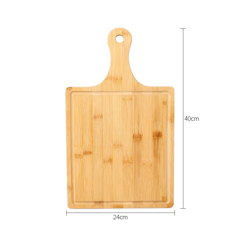 Bamboo Pizza Board Wooden Handle Long Handle Tableware Pizza Plate Steak Plate Fruit Bread Bamboo Plate Multi-Size Spot - Image 1