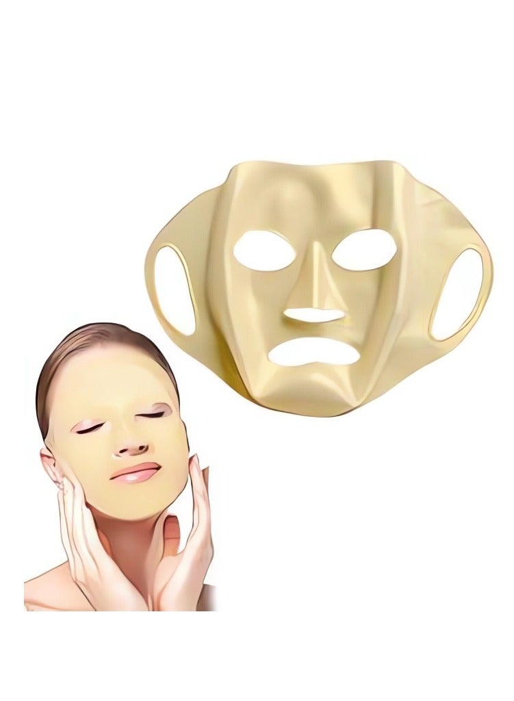Generic Golden Anti-Wrinkle Silicone Face Mask Holder for Sheet Masks, Moisturizing Facial Mask Cover, Prevent Evaporation, Beauty Face Tool- White transparent  - Image 1