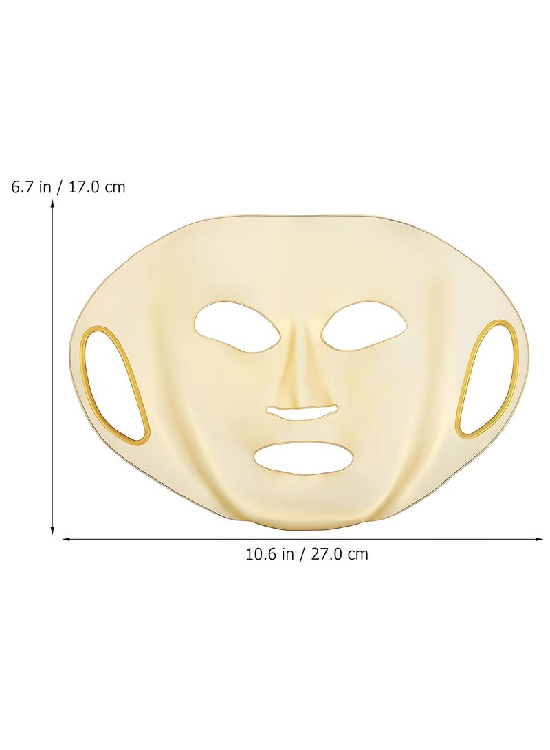 Generic Golden Anti-Wrinkle Silicone Face Mask Holder for Sheet Masks, Moisturizing Facial Mask Cover, Prevent Evaporation, Beauty Face Tool- White transparent  - Image 3