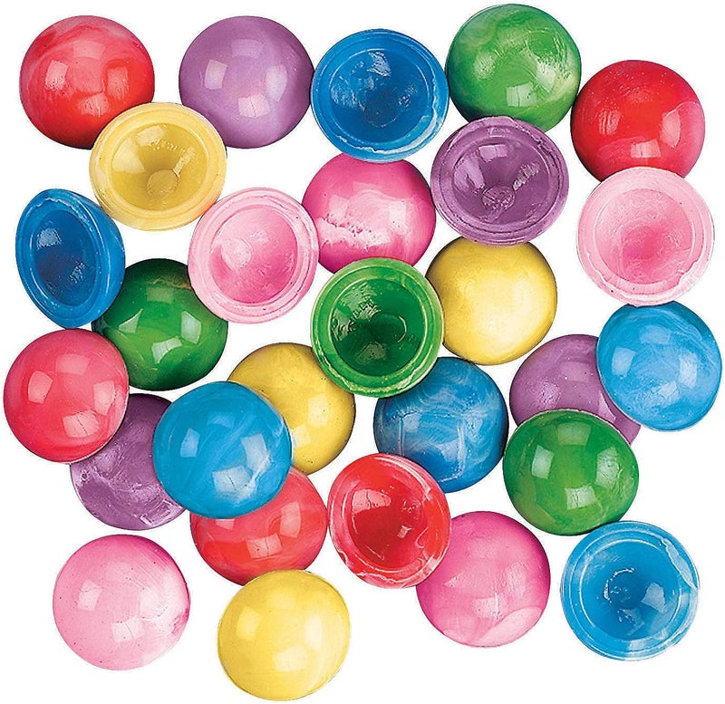 Fun Express Mini Marbleized Rubber Poppers Toys - Bulk Set of 144 Colorful Pop Ups for Parties and Giveaways
