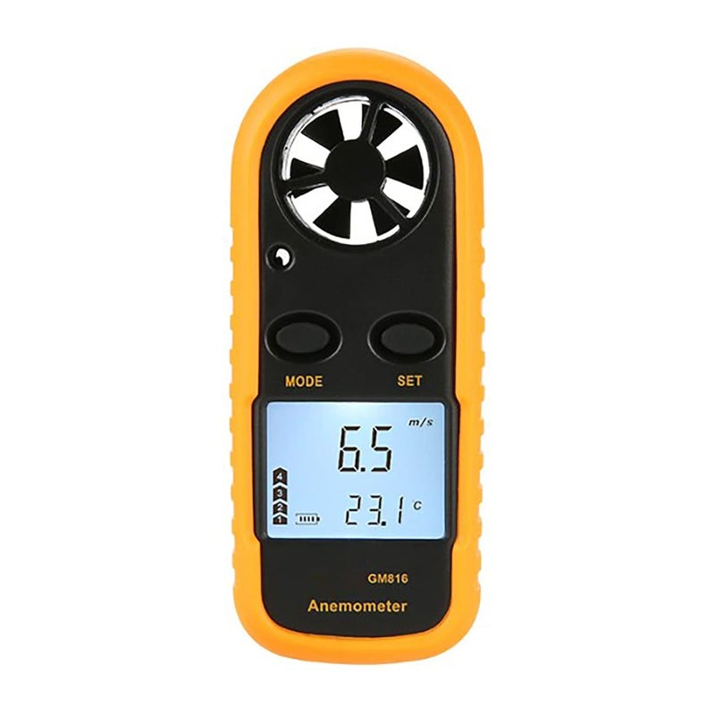 Handheld Digital Anemometer Wind Speed Meter with Temperature Gauge for Industrial Air Flow Measurement - Image 1