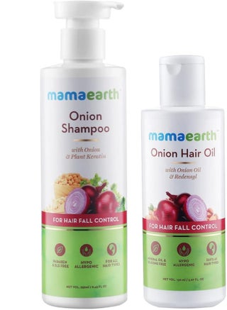 MAMAEARTH Onion Hair Oil 250 ml and Shampoo 400 ml - pzsku/Z0049C6714C984606A1FBZ/45/_/1740138512/fefd38dc-3425-4400-9e09-56a22f6f51fd