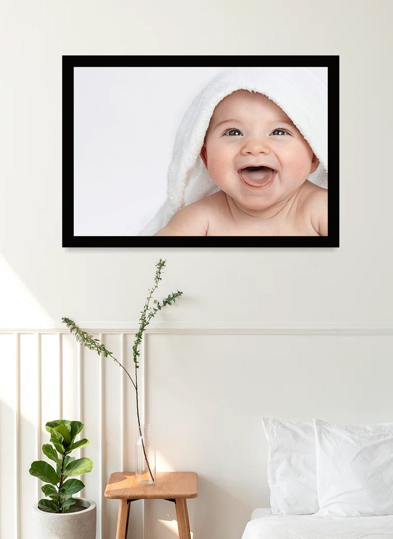 Spoil Your Wall Wall Posters with Cute Baby Under A Towel Picture and Black Frame - Wall Arts Home Décor Photo Frames - 30x40cm by Spoil Your Wall  - Image 2