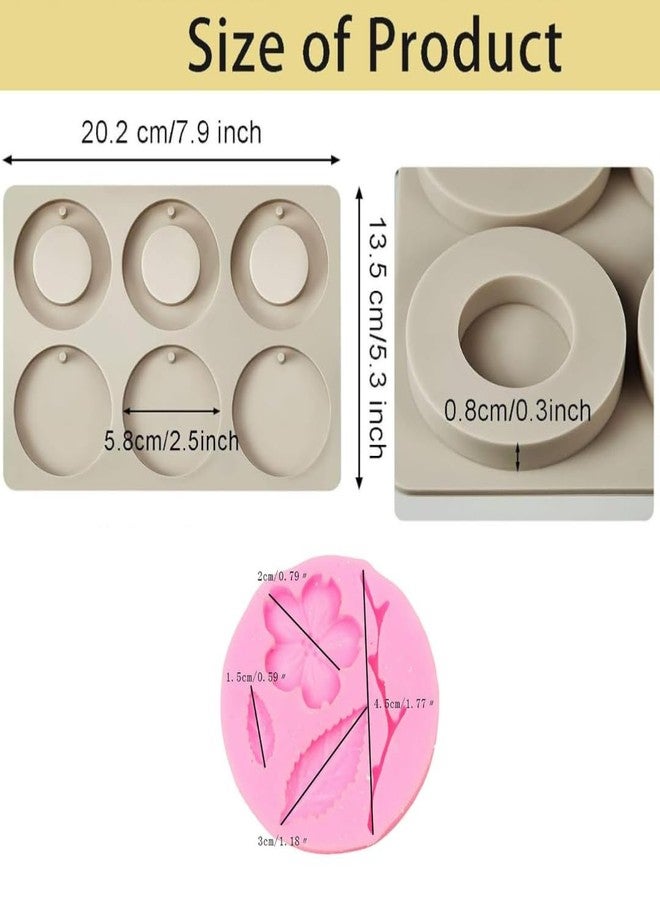 Skytail 2pc Peach Blossom Flower & Resin Silicone Moulds for Fondant Chocolate Candy Cake Decoration Cupcake Topper Gummy Jelly Cookie Sugarpaste Polymer Clay Soap Candle Epoxy Resin Casting Molds - Image 2
