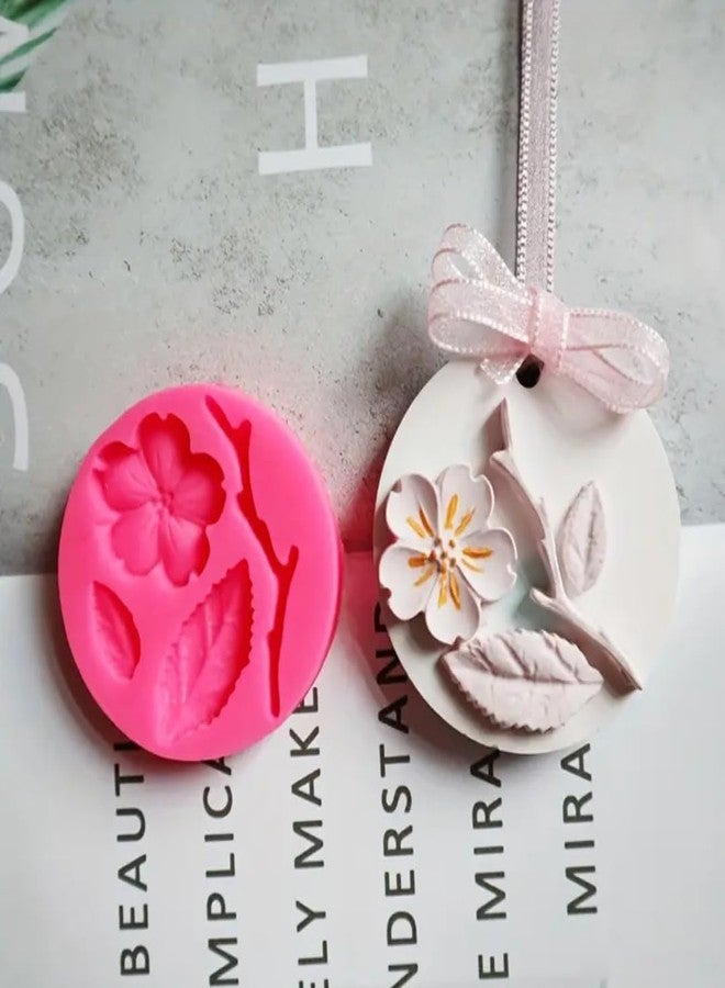 Skytail 2pc Peach Blossom Flower & Resin Silicone Moulds for Fondant Chocolate Candy Cake Decoration Cupcake Topper Gummy Jelly Cookie Sugarpaste Polymer Clay Soap Candle Epoxy Resin Casting Molds - Image 4
