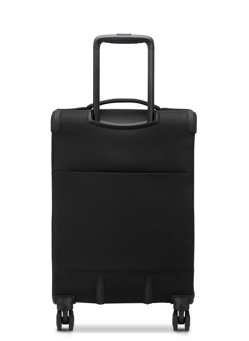 DELSEY Paris - Brochant 3.0 55cm Soft Case Expandable 4 Double Wheel Luggage Trolley-Deep Black - Image 1