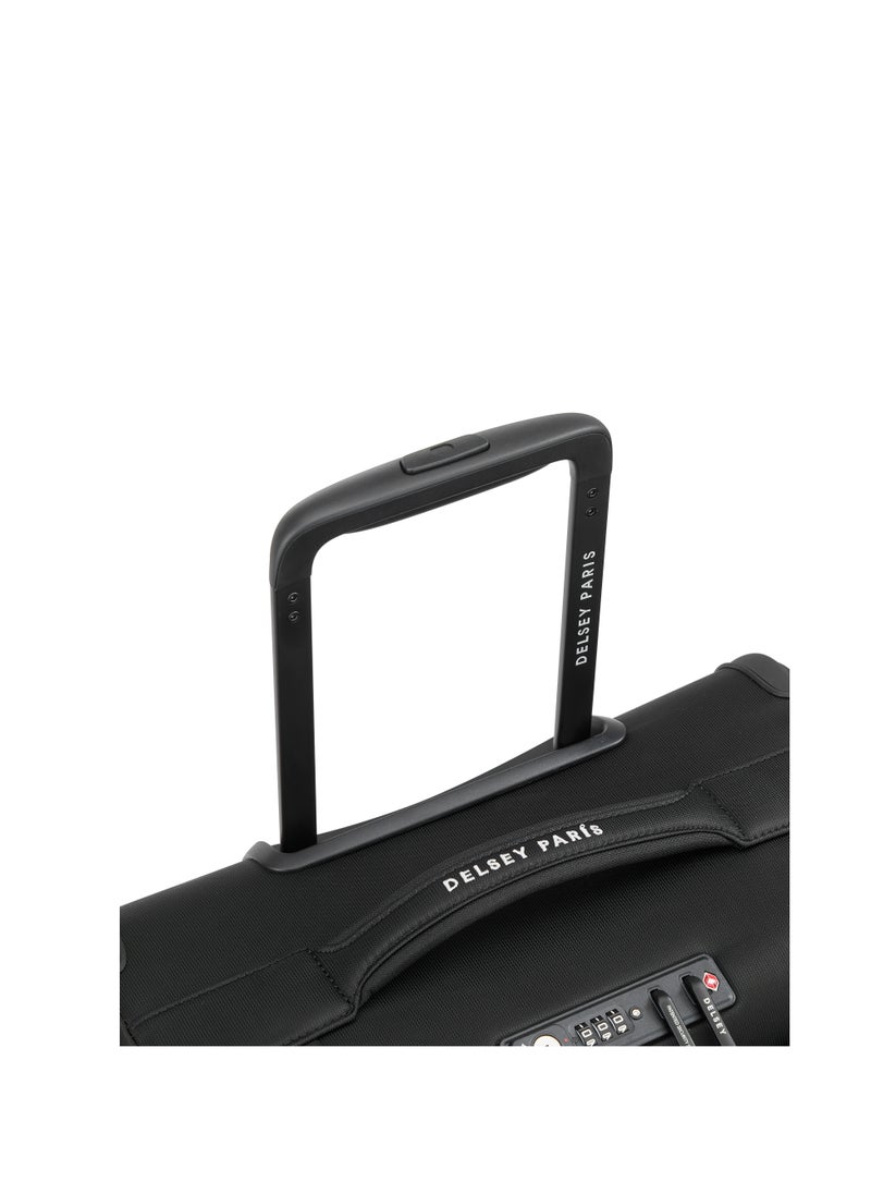 DELSEY Paris - Brochant 3.0 55cm Soft Case Expandable 4 Double Wheel Luggage Trolley-Deep Black - Image 1
