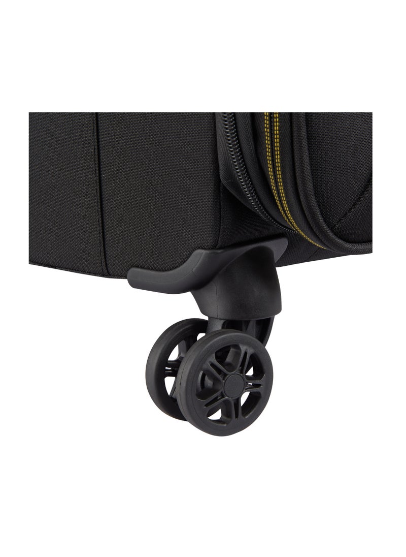 DELSEY Paris - Brochant 3.0 55cm Soft Case Expandable 4 Double Wheel Luggage Trolley-Deep Black - Image 1