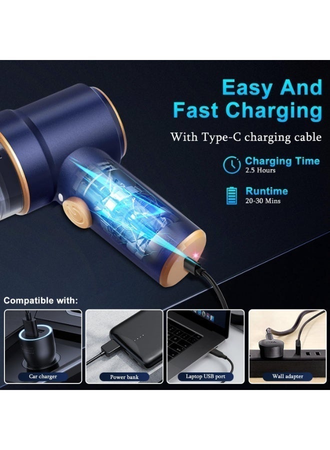 TANMASHI Car Vacuum Cleaner Portable Wireless, 330g Ultra Light Mini Vacuum Cleaner for Car, Rechargeable Handheld Car Cleaner, Small Air Duster & Dust Blower for Auto, Desk, Keyboard - Image 5