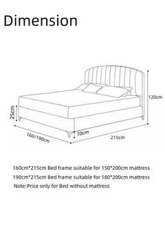 Wooden Twist Wooden Twist Impel Modernize Velvet Upholstery Bed for Luxury Bedroom (King Size)  - Image 4
