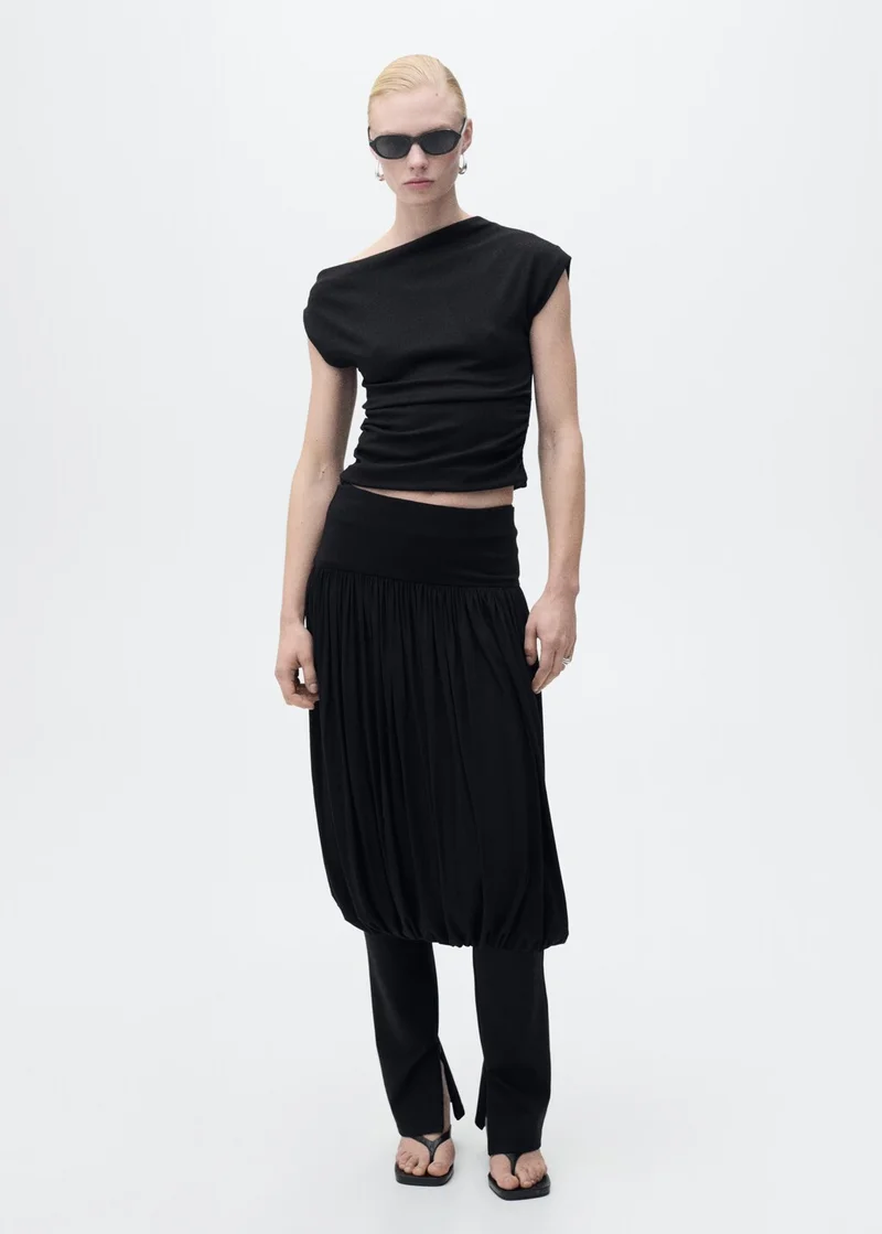 مانجو بلوزة ضيقة غير متماثلة