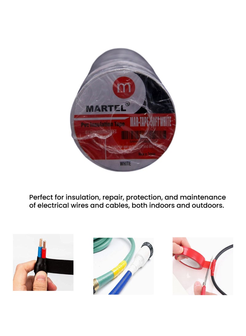 MARTEL Insulation Tape - Pack of 10 (White) - Image 3