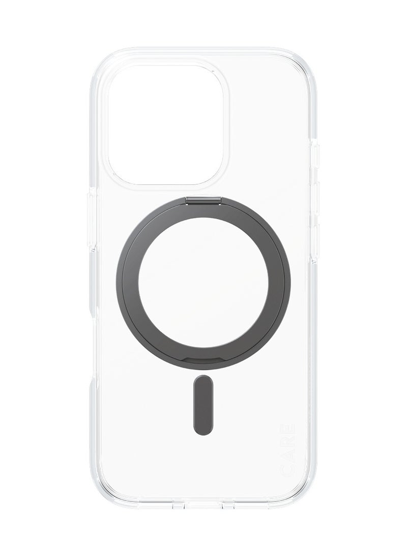 PanzerGlass حافظة هاتف CARE من PanzerGlass® لهاتف Apple iPhone 16 Pro مع قاعدة مغناطيسية سوداء، حماية مختبرة ضد السقوط، بلاستيك معاد تدويره، ضمان ضد الاصفرار، حماية معززة للكاميرا - Image 4