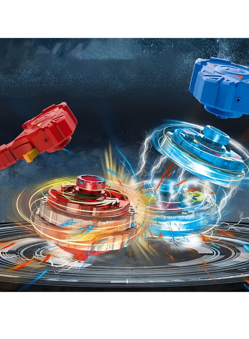 general Gaming Top Toys Battle Burst Gyro Toy Great Present for Kids Gyros Set, including 1 main gyro, 1 acceleration ring, 1 launcher (Red) - Image 2