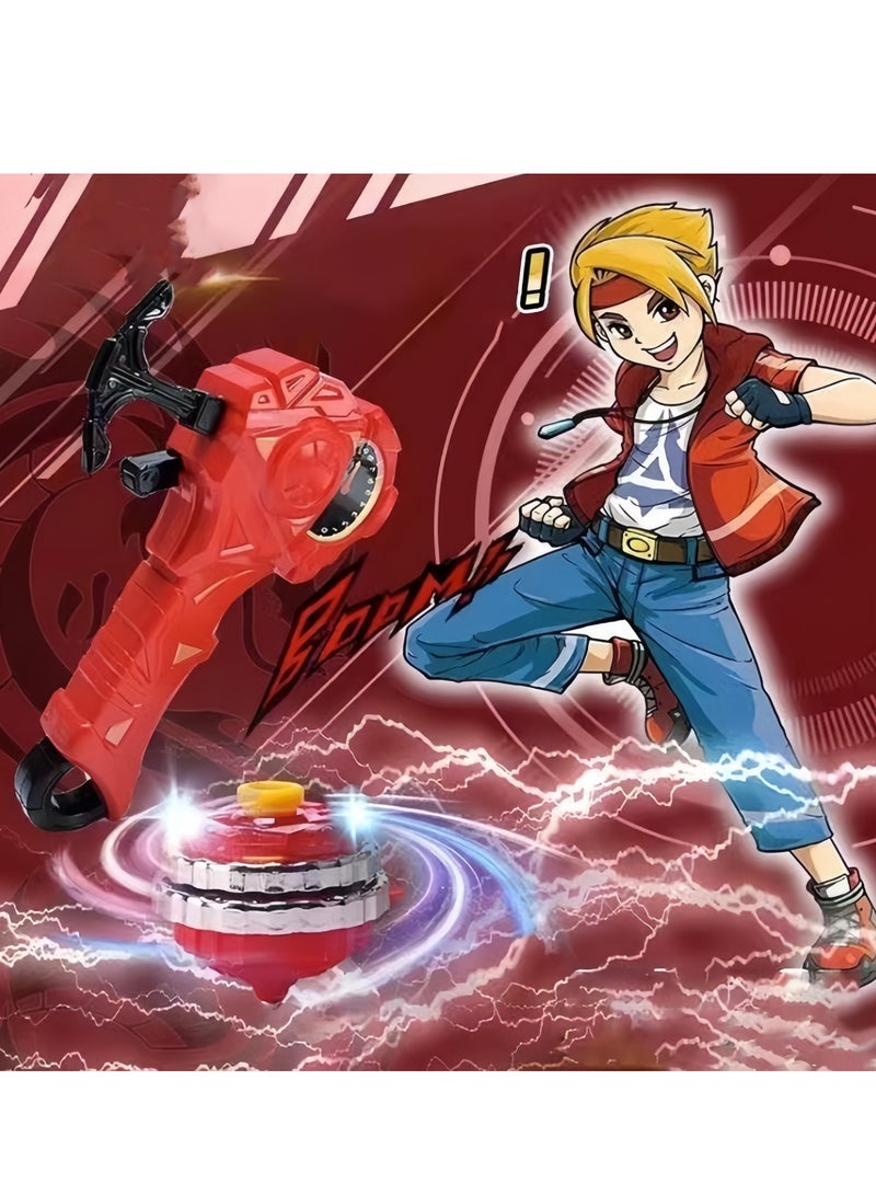 general Gaming Top Toys Battle Burst Gyro Toy Great Present for Kids Gyros Set, including 1 main gyro, 1 acceleration ring, 1 launcher (Red) - Image 4