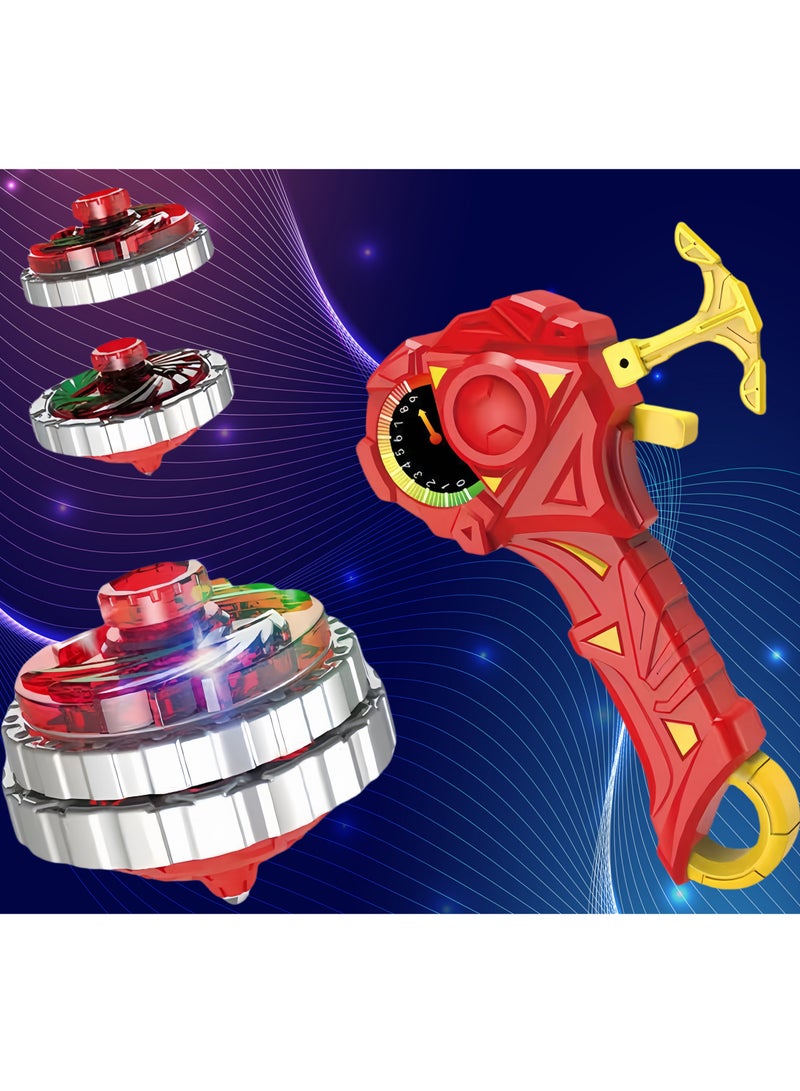general Gaming Top Toys Battle Burst Gyro Toy Great Present for Kids Gyros Set, including 1 main gyro, 1 acceleration ring, 1 launcher (Red) - Image 1